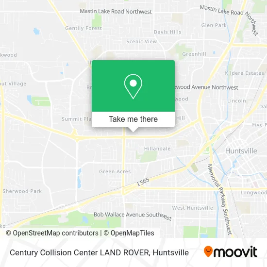 Century Collision Center LAND ROVER map