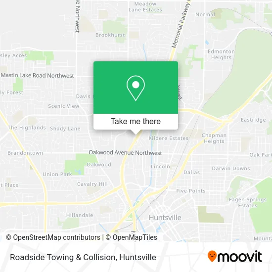 Roadside Towing & Collision map