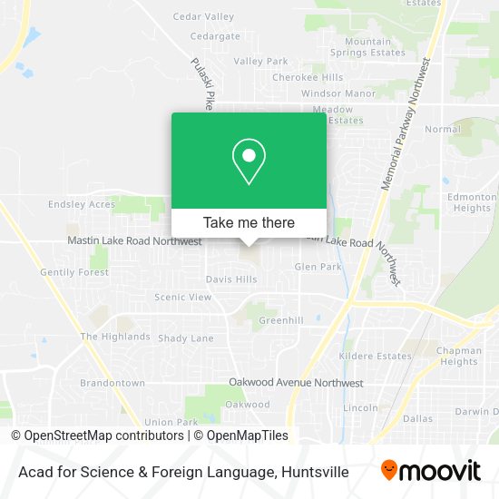 Acad for Science & Foreign Language map