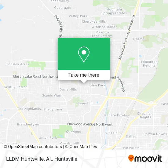 LLDM Huntsville, Al. map