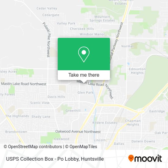 USPS Collection Box - Po Lobby map