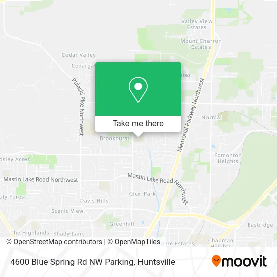 4600 Blue Spring Rd NW Parking map
