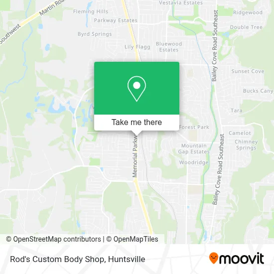 Rod's Custom Body Shop map