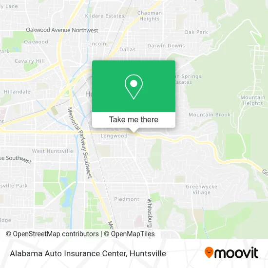 Alabama Auto Insurance Center map