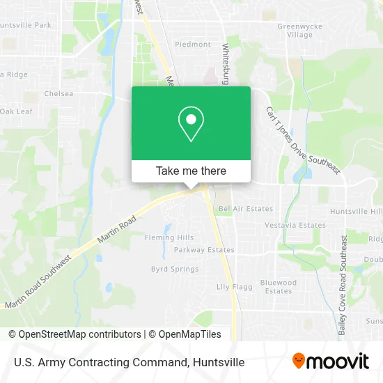 U.S. Army Contracting Command map