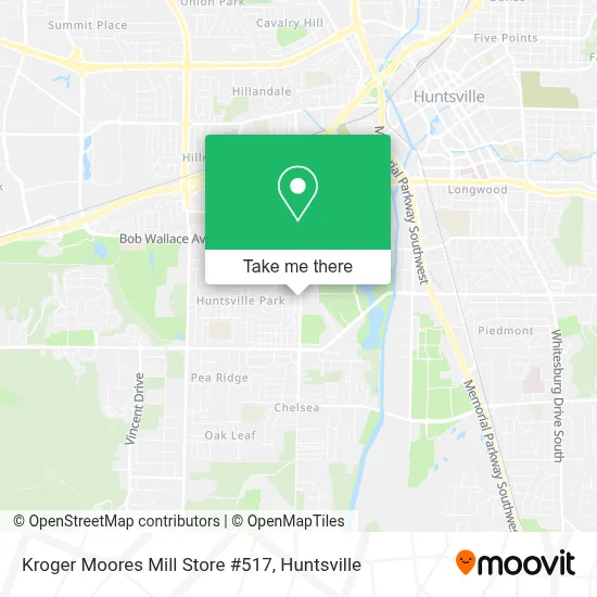 Kroger Moores Mill Store #517 map