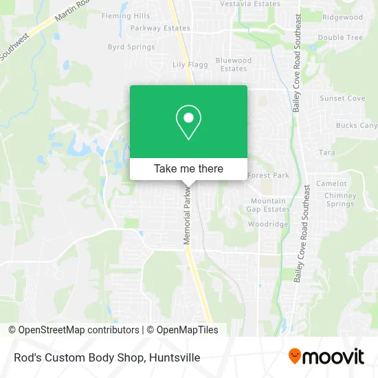 Rod's Custom Body Shop map