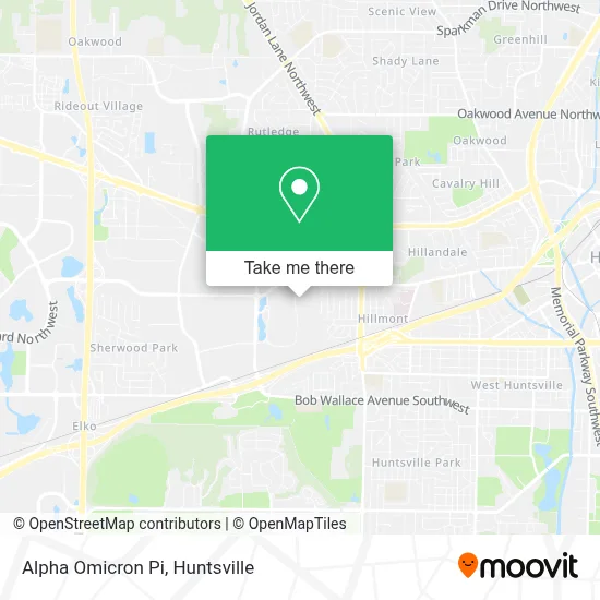 Alpha Omicron Pi map