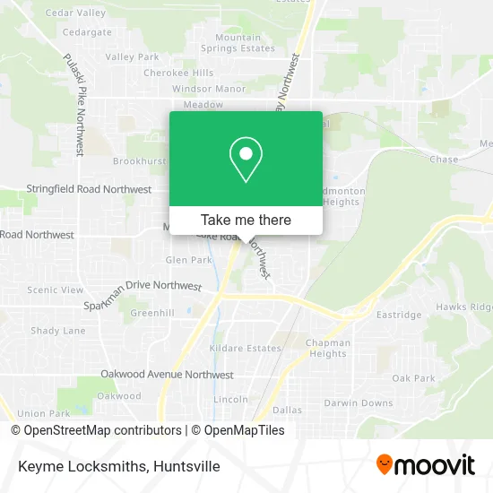 Keyme Locksmiths map