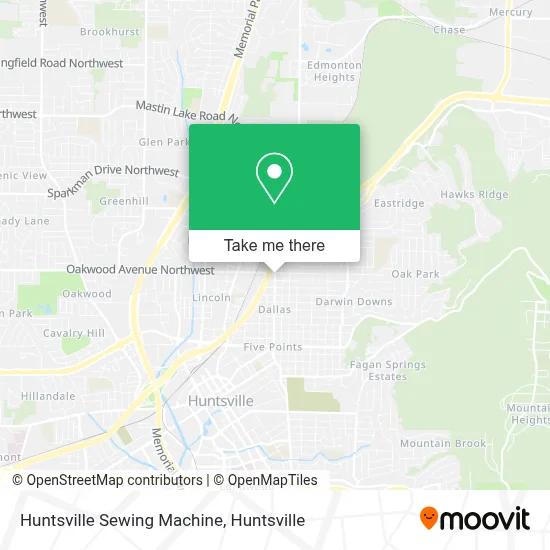 Huntsville Sewing Machine map