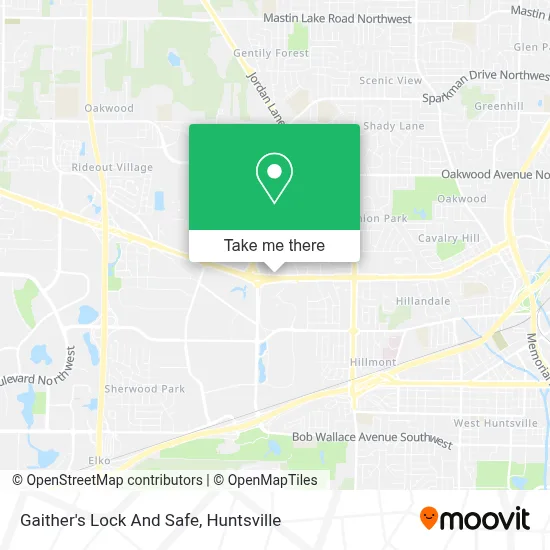 Gaither's Lock And Safe map
