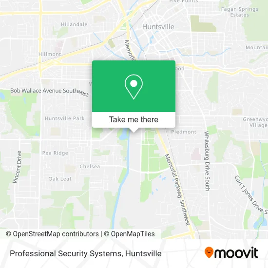 Professional Security Systems map