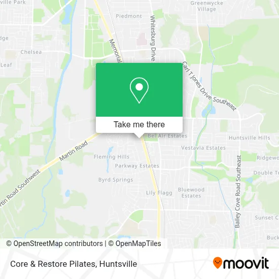 Core & Restore Pilates map
