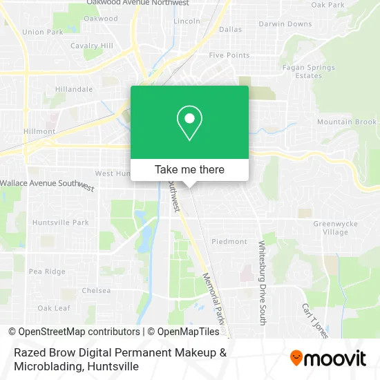 Razed Brow Digital Permanent Makeup & Microblading map