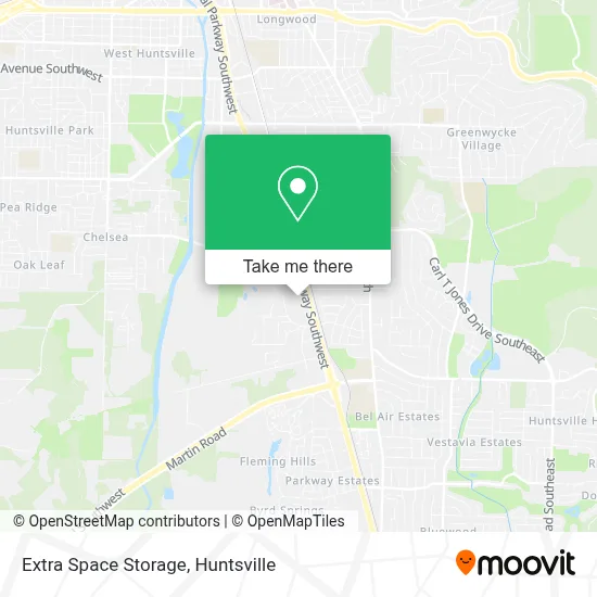 Extra Space Storage map