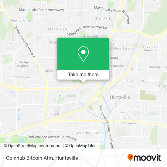 Coinhub Bitcoin Atm map