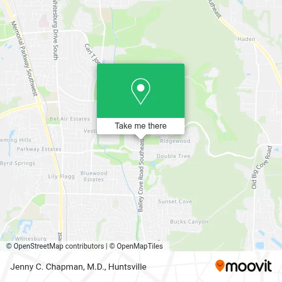 Jenny C. Chapman, M.D. map