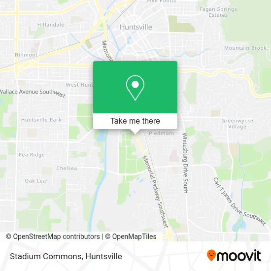 Stadium Commons map