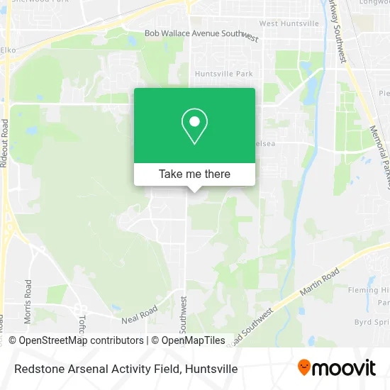 Redstone Arsenal Activity Field map