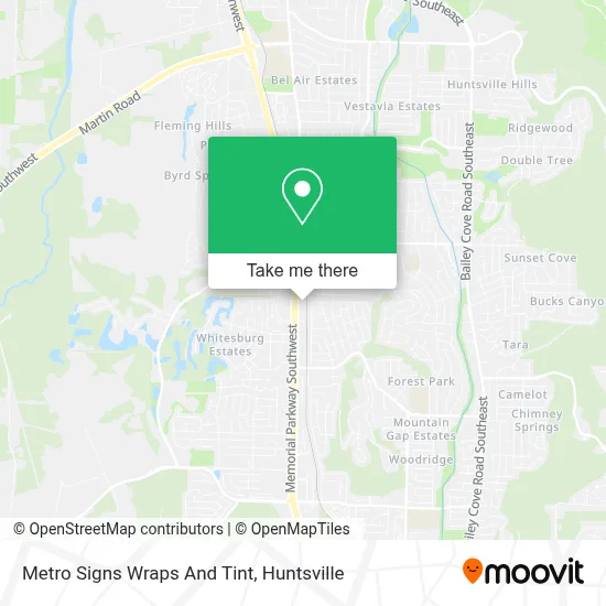Metro Signs Wraps And Tint map