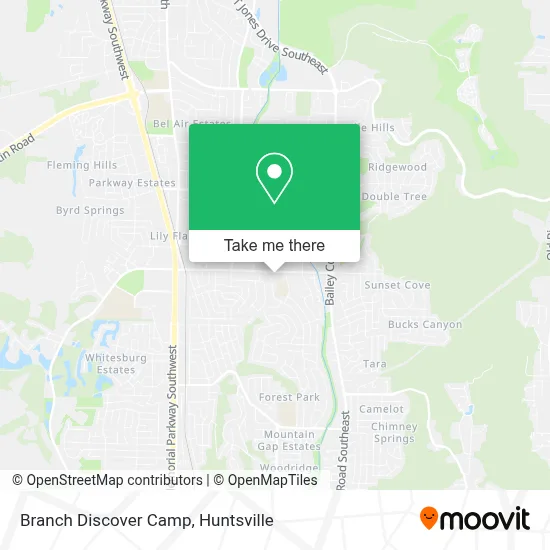 Branch Discover Camp map