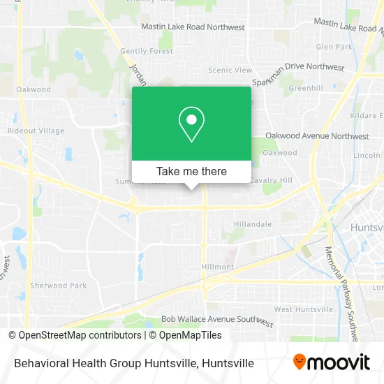 Behavioral Health Group Huntsville map