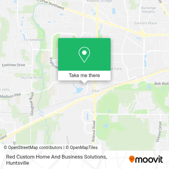 Red Custom Home And Business Solutions map