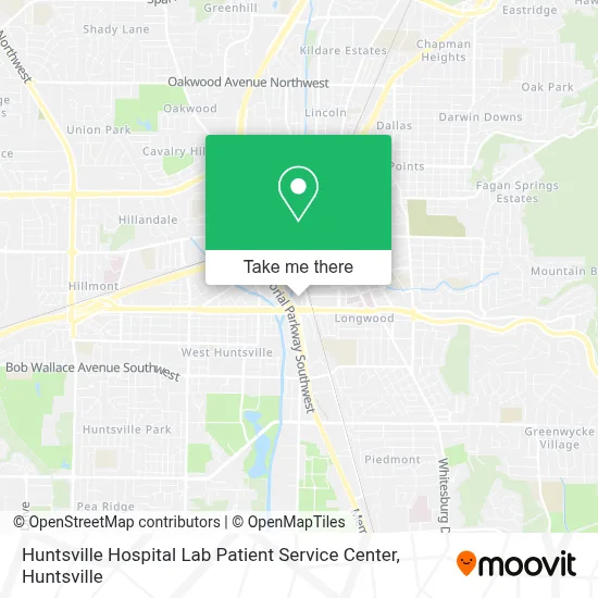 Huntsville Hospital Lab Patient Service Center map