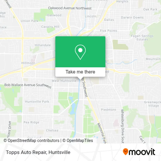 Topps Auto Repair map