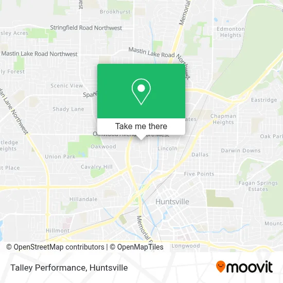 Talley Performance map