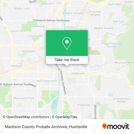 Madison County Probate Archives map