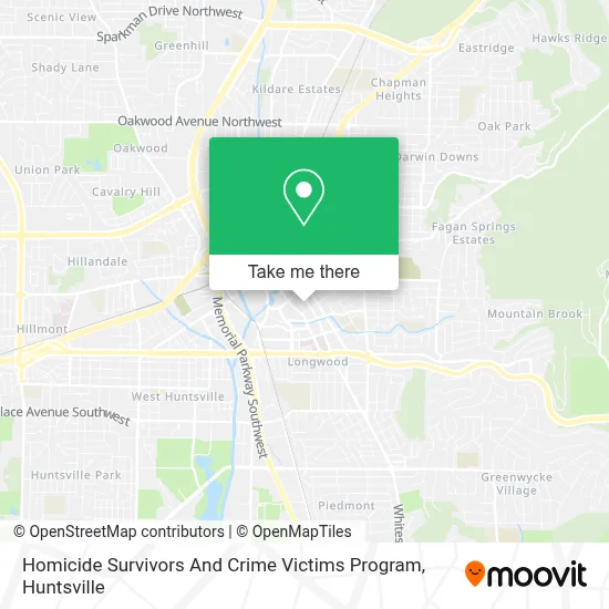 Homicide Survivors And Crime Victims Program map