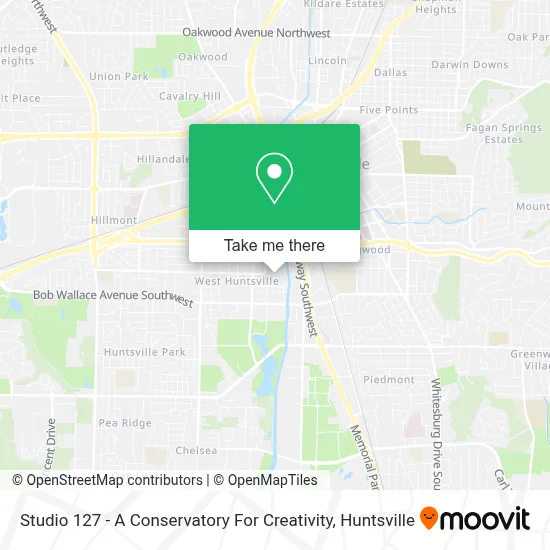 Studio 127 - A Conservatory For Creativity map