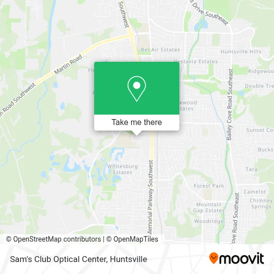 Sam's Club Optical Center map