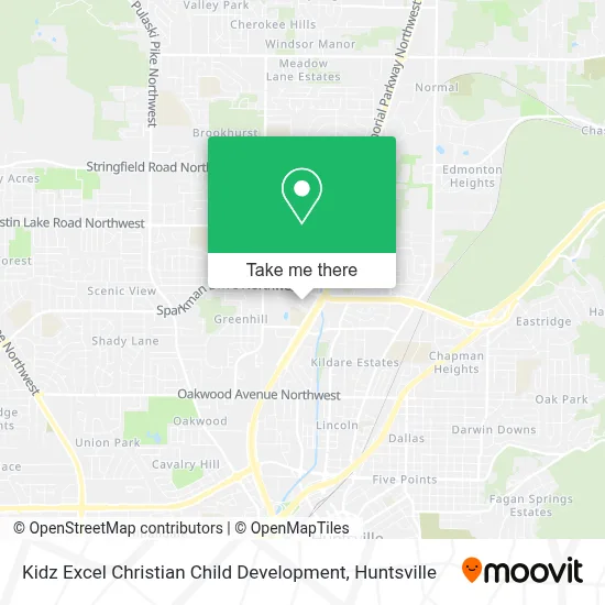 Kidz Excel Christian Child Development map