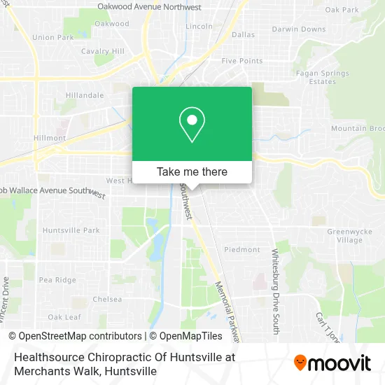 Healthsource Chiropractic Of Huntsville at Merchants Walk map