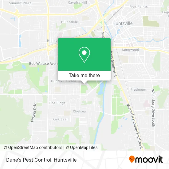 Dane's Pest Control map