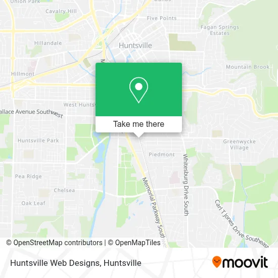 Huntsville Web Designs map