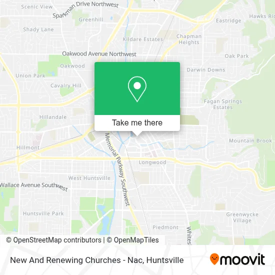 New And Renewing Churches - Nac map