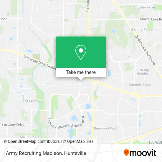 Army Recruiting Madison map