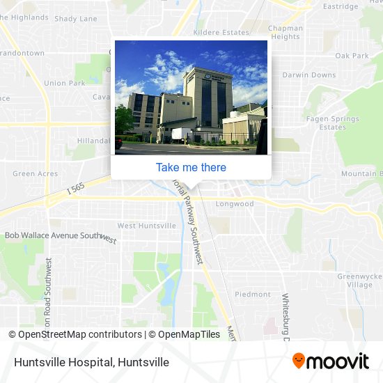 Huntsville Hospital map