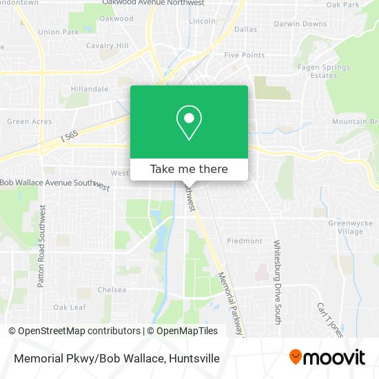 Memorial Pkwy/Bob Wallace map