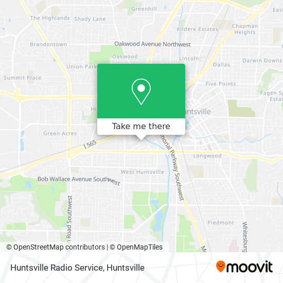Mapa de Huntsville Radio Service
