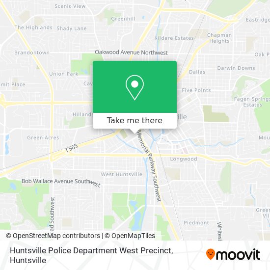 Huntsville Police Department West Precinct map