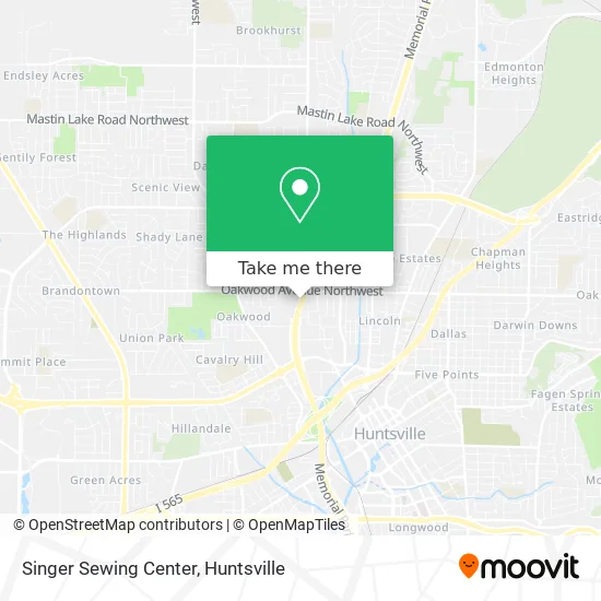Singer Sewing Center map