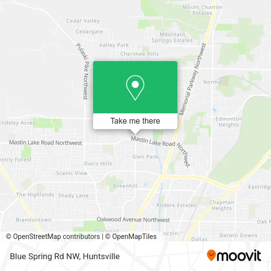Mapa de Blue Spring Rd NW