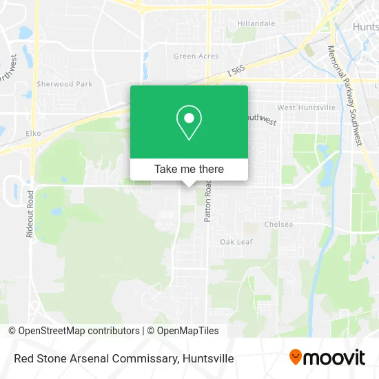 Red Stone Arsenal Commissary map