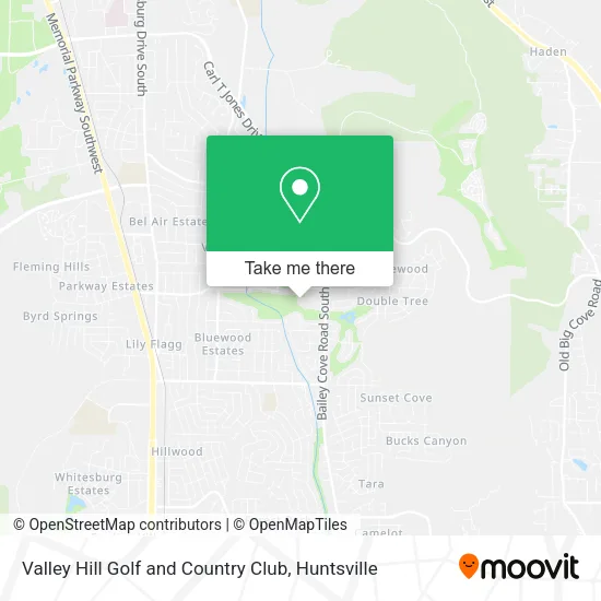 Mapa de Valley Hill Golf and Country Club