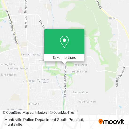 Huntsville Police Department South Precinct map