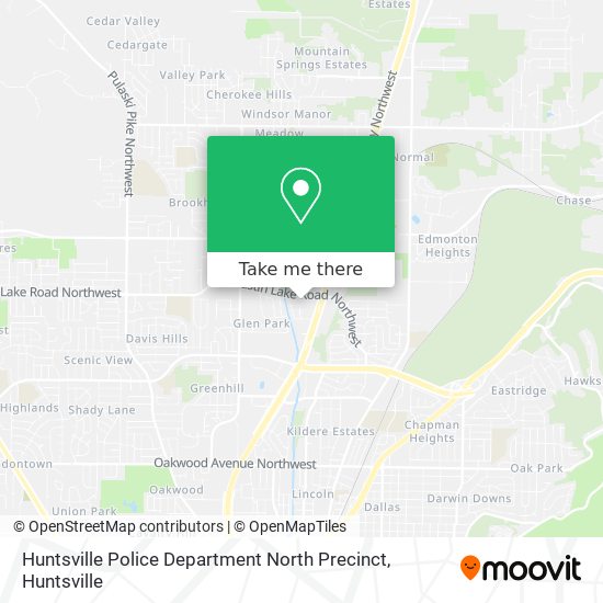 Mapa de Huntsville Police Department North Precinct